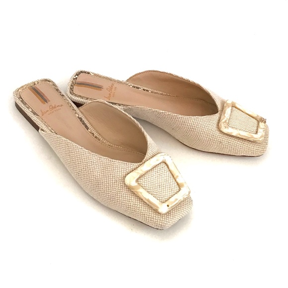 SAM EDELMAN Lavina Mules Slip On Flats Cream Tan Women’s Size 6.5 - Picture 1 of 16